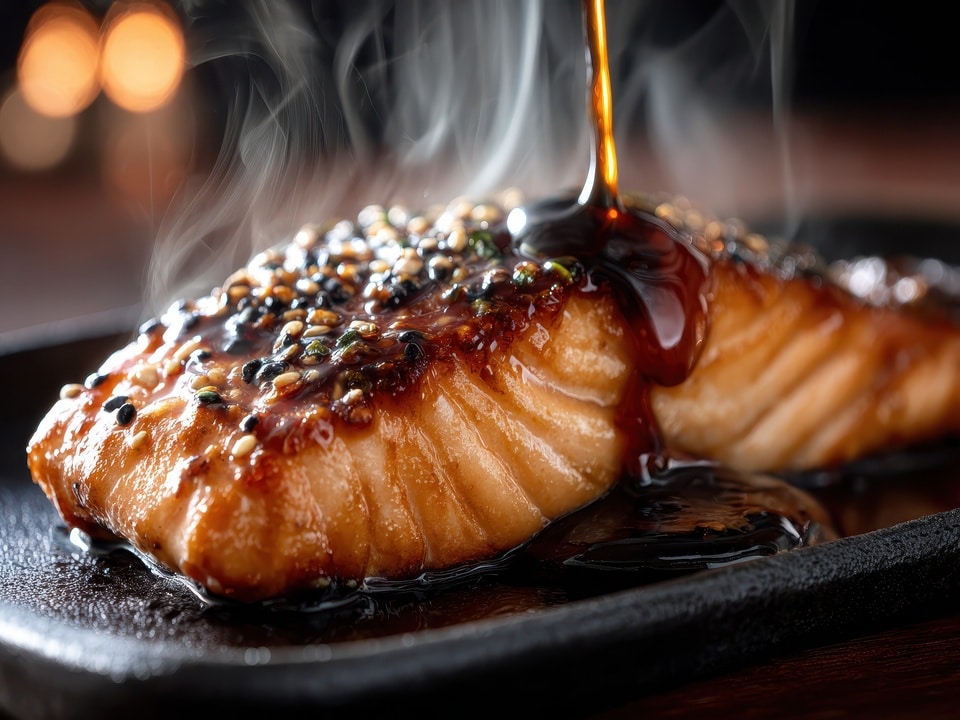 Salsa teriyaki su filetto di salmone