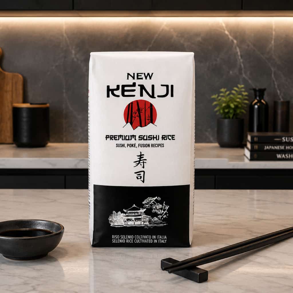 Pacchetto di New Kenji da 1kg, ambientato in cucina